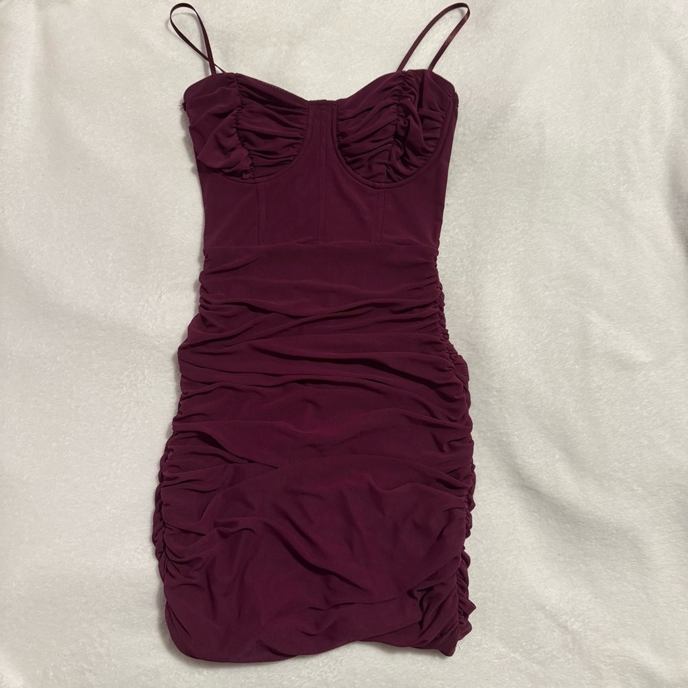 Mesh corset bodycon mini dress